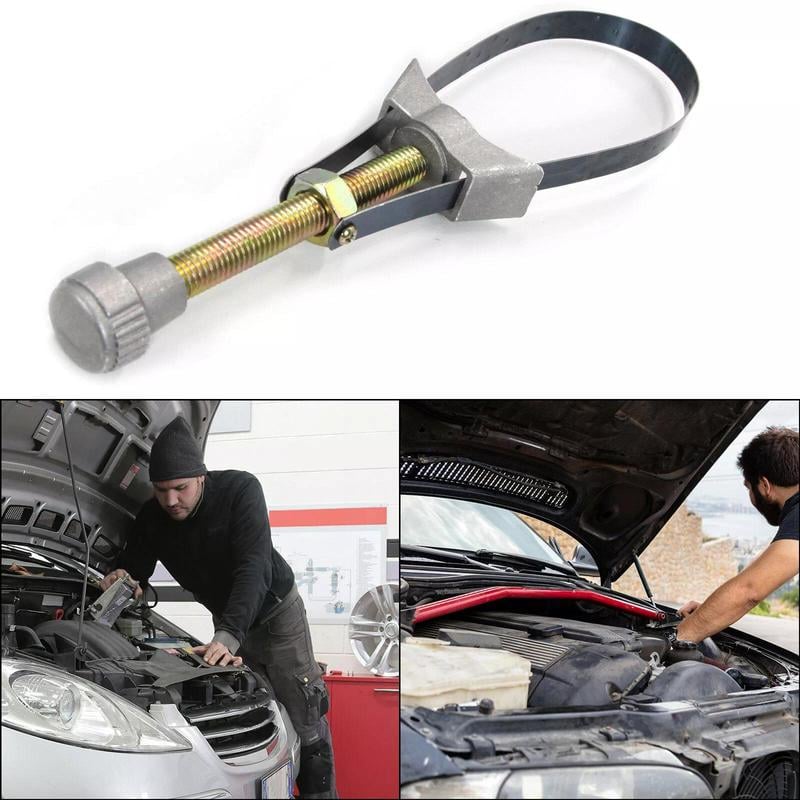 🔥USA NEW Auto Car Diameter Adjustable Oil Filter Removal Strap Wrench Tool-2