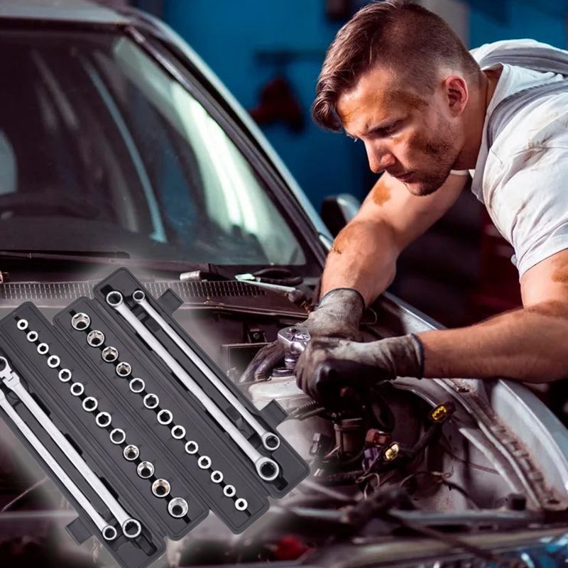 15pcs Adjustable Ratchet Wrench Kit（50%OFF）-4