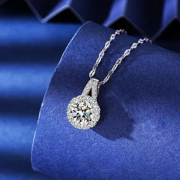 💕Valentine's Day Gifts 50% discount💕S925 Sterling Silver Moissanite Sunflower Pendant Necklace-1