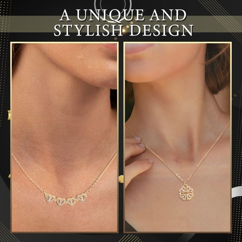 🎁Best Chrstmas Gift🎁 Lucky four-leaf clover & heart-shaped necklace-3