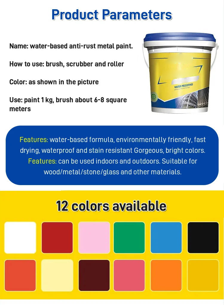 🔥New Year Special 50% OFF🔥2025 Water-based Rust-proof Paint Metal Paint-5