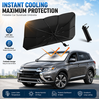 🎁2026 New Arrivals 💥50K+ SOLD! Upgraded Car Windshield Sun Shade Umbrella☂️