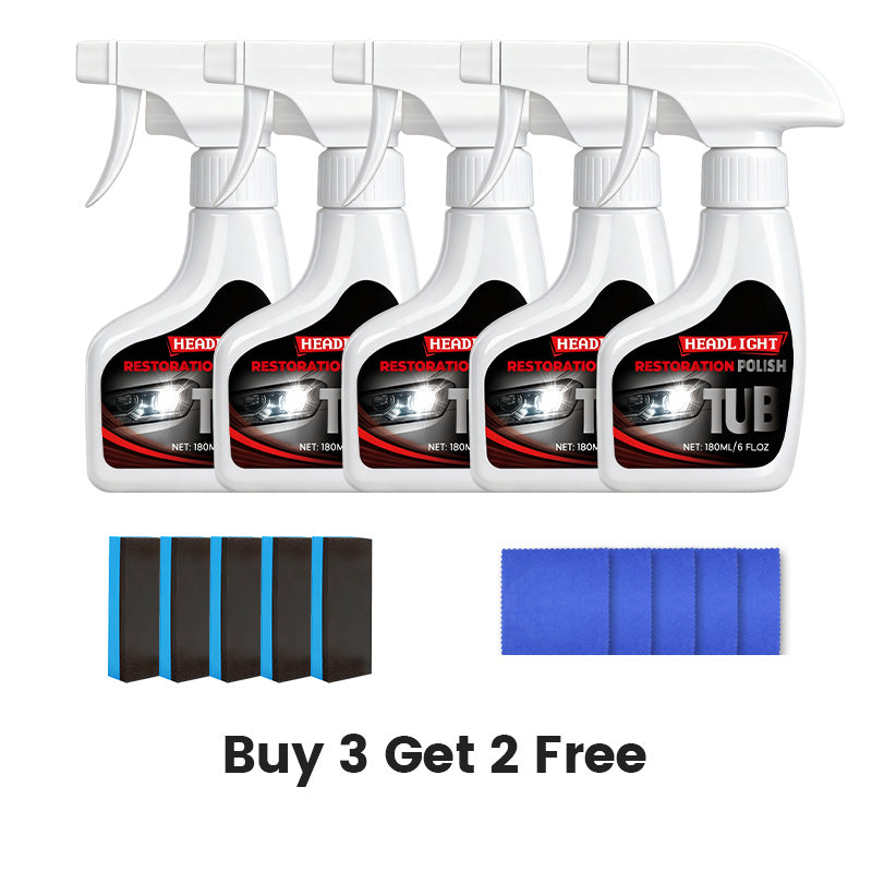 180ml Professional Car Headlight Restorer with Sponge🧽🚗-10
