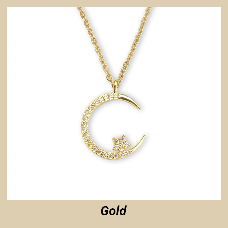 🖤Black Friday Sale:50% OFF🖤Bright Night: Moon Star Necklace🌙✨-8
