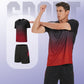 ☀️💦Men’s Loose-Fit Breathable Quick-Drying Athletic T-Shirt & Shorts Tracksuit-2