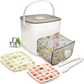 🧊✨ Ice Cube Maker with Storage Box – Button Release, Leak-Proof, 48 Cubes at Once 🏠