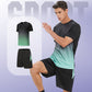 ☀️💦Men’s Loose-Fit Breathable Quick-Drying Athletic T-Shirt & Shorts Tracksuit-3
