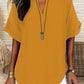 💞50K+ SOLD!🌸Women's Plain Short Sleeve Blouse, Casual Solid Color Top for Daily Wear-7