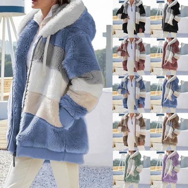 🍂Fall Specials🎅Contrasting Padded Coat🐑-14