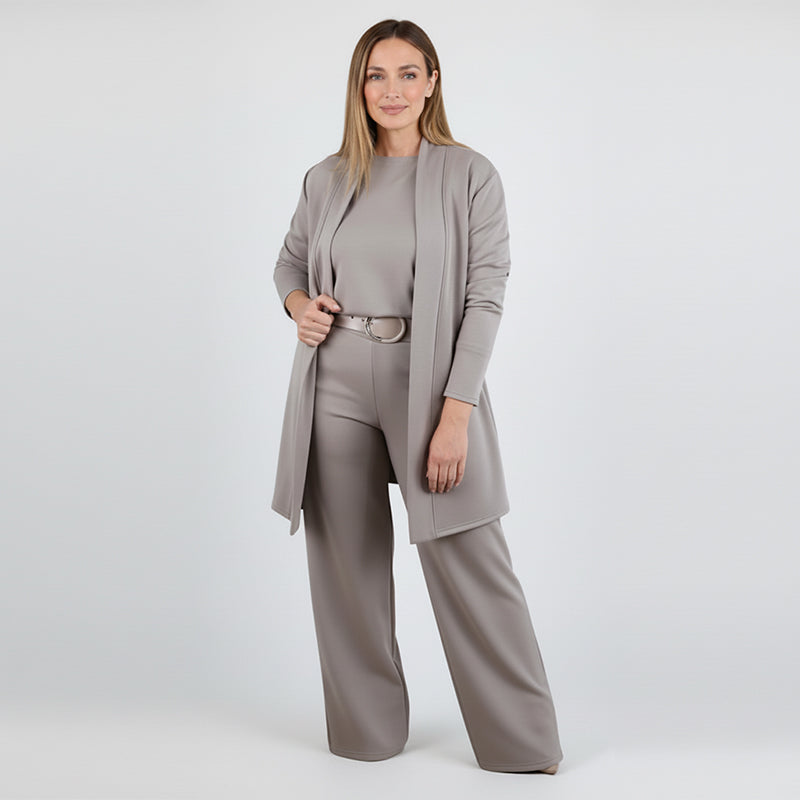 ⏳Time-Limited Special⏰Elegant 3-piece set including long cardigan, top and pants💞-19