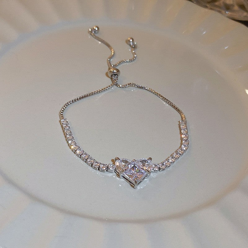 💖HOT SALE 50% OFF💖✨Copper Inlaid Cubic Zirconia Stone Bracelet, Exquisite Luxury Women Sparkly Accessory-9