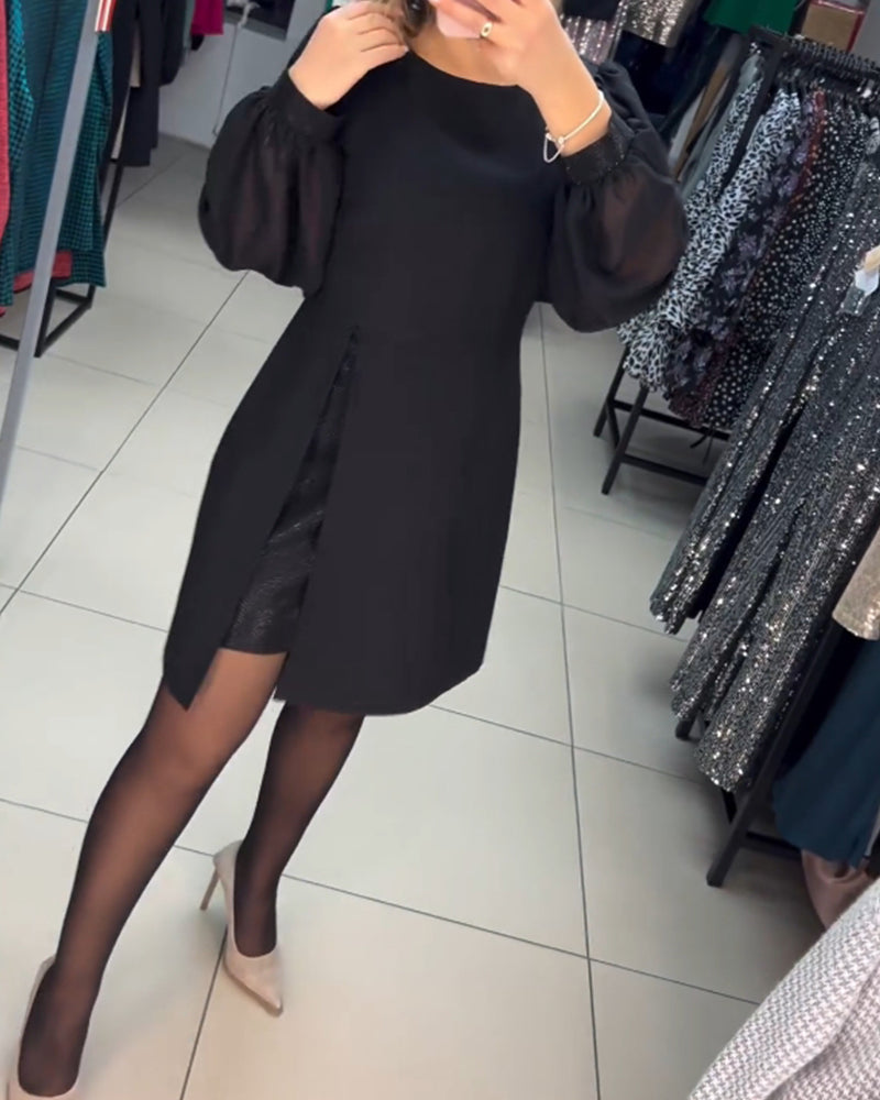 🌷Limited Time 73% OFF💞Elegant Puff Sleeve Dress-3