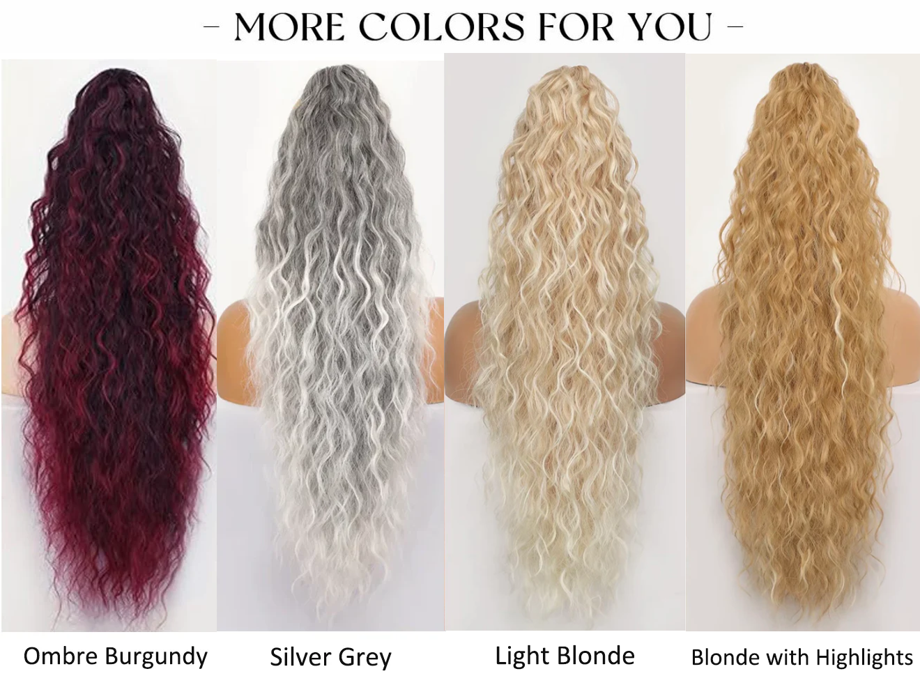 💜 LAST DAY PROMOTION - 50%OFF💜Curly Wavy Frizzy Hair Extension with Ponytail-22