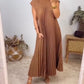 🔥HOT SALE🔥Sleeveless pleated simple solid colour dress-20