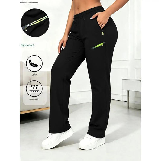 ⏳LAST DAY SALE !!🔥Women’s Straight-Leg Cargo Trousers – Elastic Waist, 6-Pocket Casual Pants for Work, Travel & Everyday Wear 👖✨