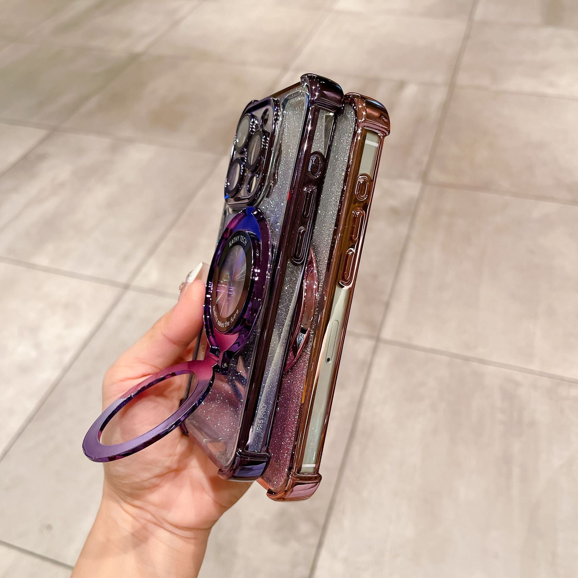💥Limited time 50% off🔥Suitable for iPhone  Galvanic Glitter four corners with protection against dropping the mobile phone-3