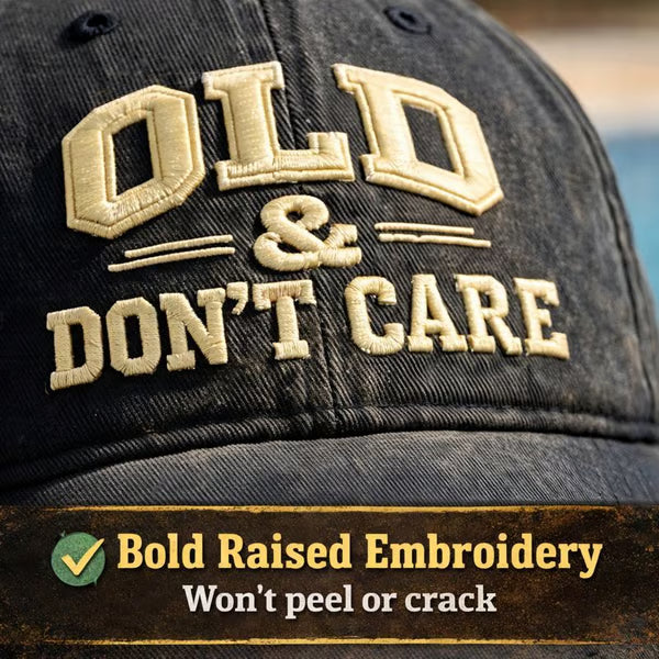 🖤2026 New Year · 30% OFF🖤Vintage Distressed “OLD & DON’T CARE” Cap-2