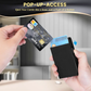 ✨AirTag Wallet for Men - with Pop Up Aluminum Case Money Clip Slim Leather Slots Credit Card Holder RFID Blocking Bifold Minimalist Wallet