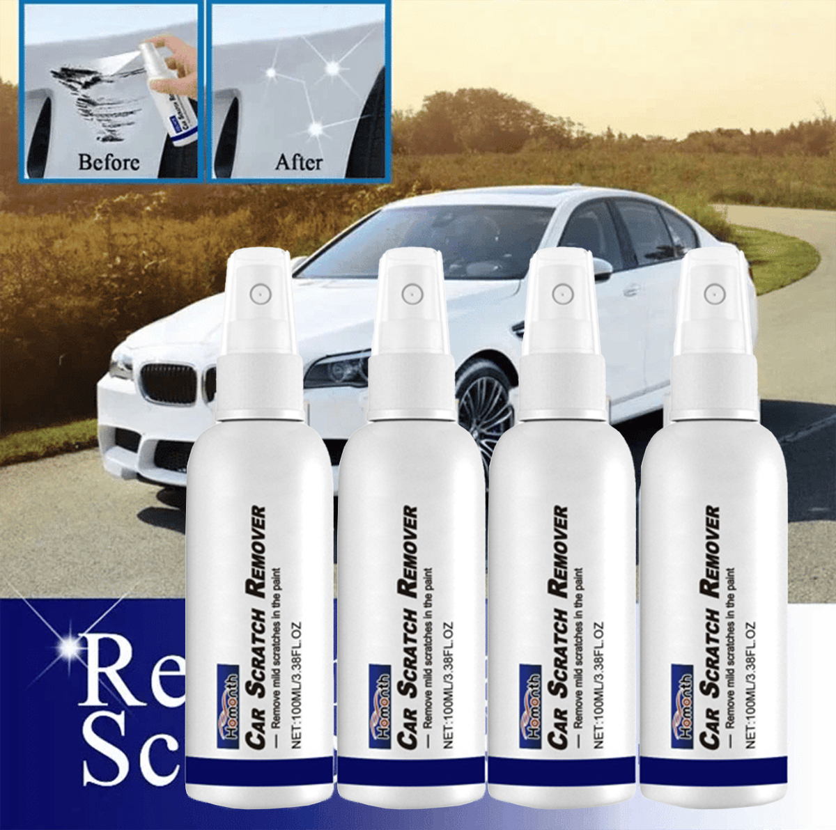 🔥Car paint scratch repair spray🚙Suitable For All Colors Car Paint-6