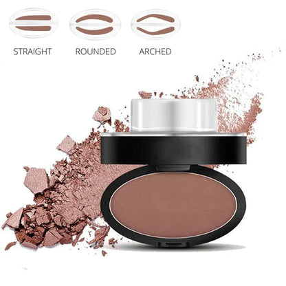 🖌️50K+ Sold!!!🖤Eyebrow Stamp Powder Kit with Applicator Brush, One Press Perfect Brow Stamp, Waterproof Long Lasting 24H Wear Eyebrow Makeup for Lazy Daily Salon-Like Brows