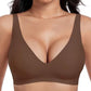 🌷Jelly Wireless Womens Comfortable Wireless Bras Push Up Bralettes Seamless Tshirts Bras Deep V Everyday Bras-14