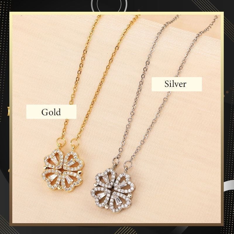🎁Best Chrstmas Gift🎁 Lucky four-leaf clover & heart-shaped necklace-6
