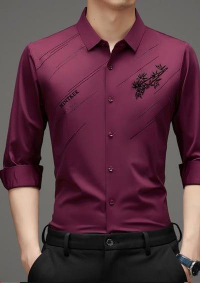 🎁Exquisite Gift💘Men's Velvet Thickened Seamless Flocking Shirt（48% OFF）-2