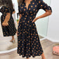 🌷Limited Time 53% OFF💞💃Deep V-neck polka-dot dress-22