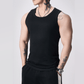 🔥 Men's  Wide Strap Ribbed Tank Top