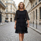 🎁Women's Elegant Layered Ruffle Sleeve Dress – Effortless Style for Every Occasion💃-6
