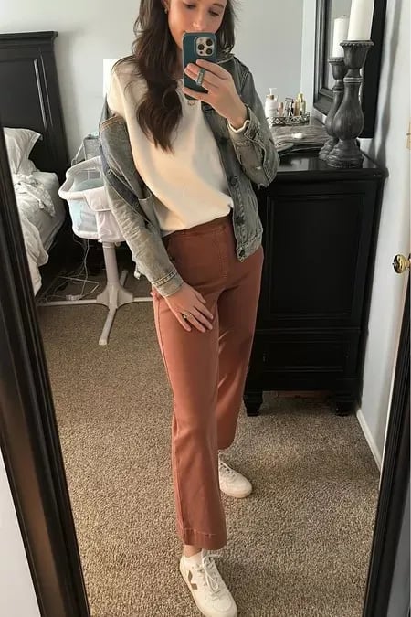 🔥2024 HOT SALE🔥Stretch Twill Cropped Wide Leg Pants-24