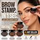 🖌️50K+ Sold!!!🖤Eyebrow Stamp Powder Kit with Applicator Brush, One Press Perfect Brow Stamp, Waterproof Long Lasting 24H Wear Eyebrow Makeup for Lazy Daily Salon-Like Brows