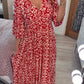 🔥SUMMER SALE 53% OFF 👗New Floral Print V Neck-Long Dress-1