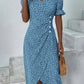 🌷 Last Day 50%Rabatt auf das florale V-Ausschnitt-gedruckte Kleid von V-Ausschnitt