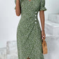 🌷 Last Day 50%Rabatt auf das florale V-Ausschnitt-gedruckte Kleid von V-Ausschnitt