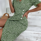 🌷 Last Day 50%Rabatt auf das florale V-Ausschnitt-gedruckte Kleid von V-Ausschnitt