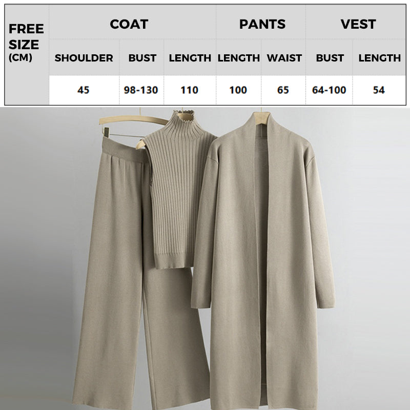 ✅Free Shipping✈️3-Piece Set - Autumn Sleeveless Vest & Cardigan & Trousers-8