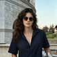 Unisex Retro Square Frame Sunglasses