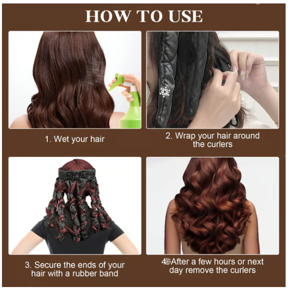 💗Sleep-in hairband Heat-Free Curling Tongs-6