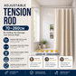 🛏️🔧Adjustable No-Drill Tension Rod – Damage-Free Install, Anti-Slip & Multi-Purpose, Max 15KG Load 🏠