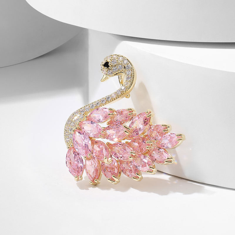 🎄【Christmas Carnival】🎁✨High-end crystal swan brooch-5