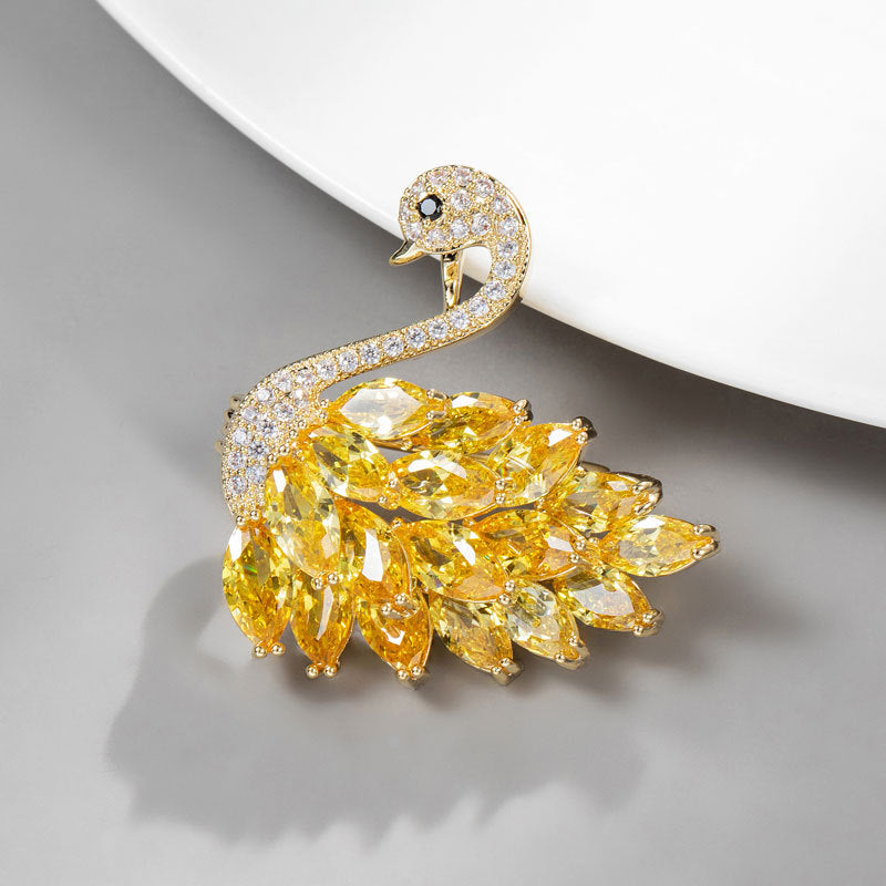 🎄【Christmas Carnival】🎁✨High-end crystal swan brooch-8