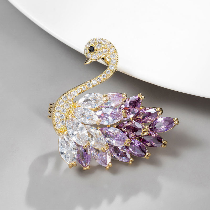 🎄【Christmas Carnival】🎁✨High-end crystal swan brooch-6