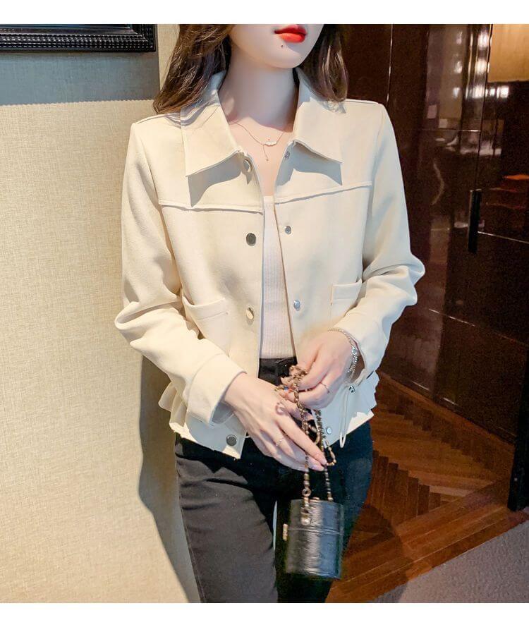 [Christmas gifts]Women's Simple Sweet Short Jacket-4
