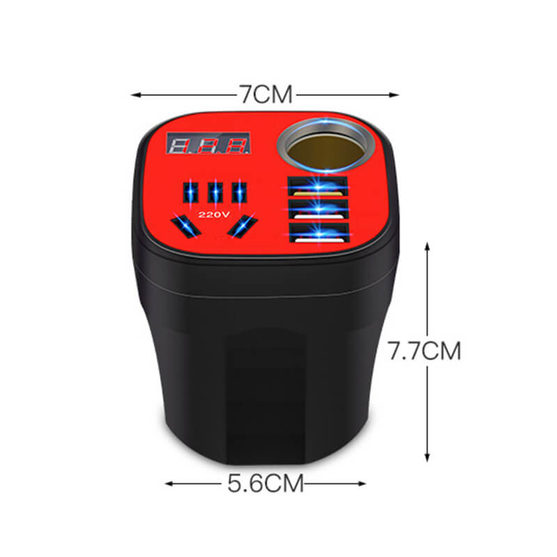 🔥Time-limited special offer💕🚗Car mounted cup type inverter converter QC charger（50%）🔥-2