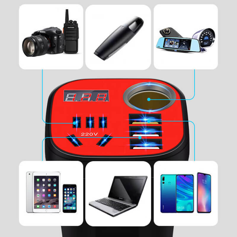 🔥Time-limited special offer💕🚗Car mounted cup type inverter converter QC charger（50%）🔥-1