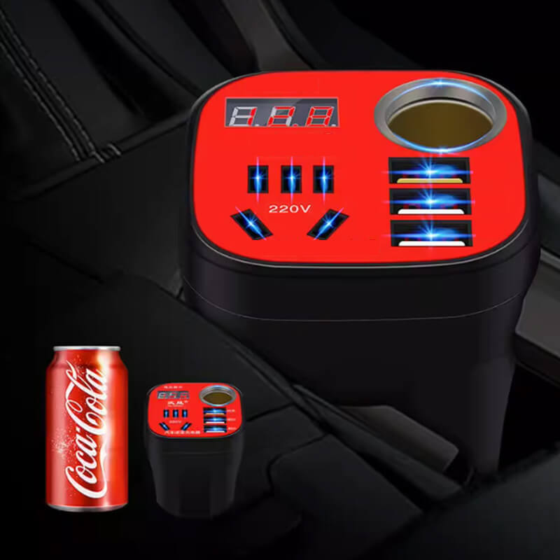 🔥Time-limited special offer💕🚗Car mounted cup type inverter converter QC charger（50%）🔥-4