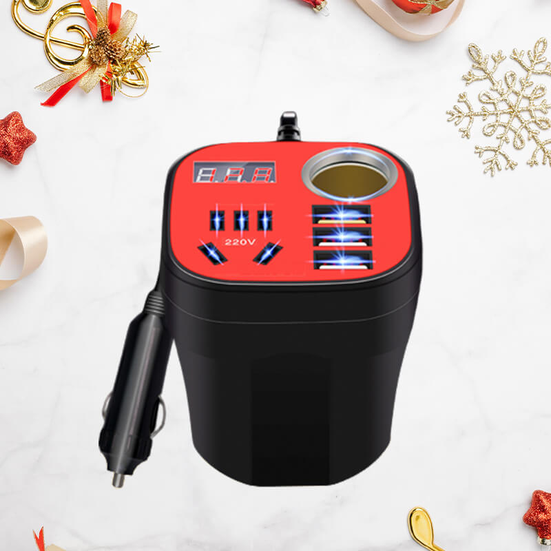 🔥Time-limited special offer💕🚗Car mounted cup type inverter converter QC charger（50%）🔥-7
