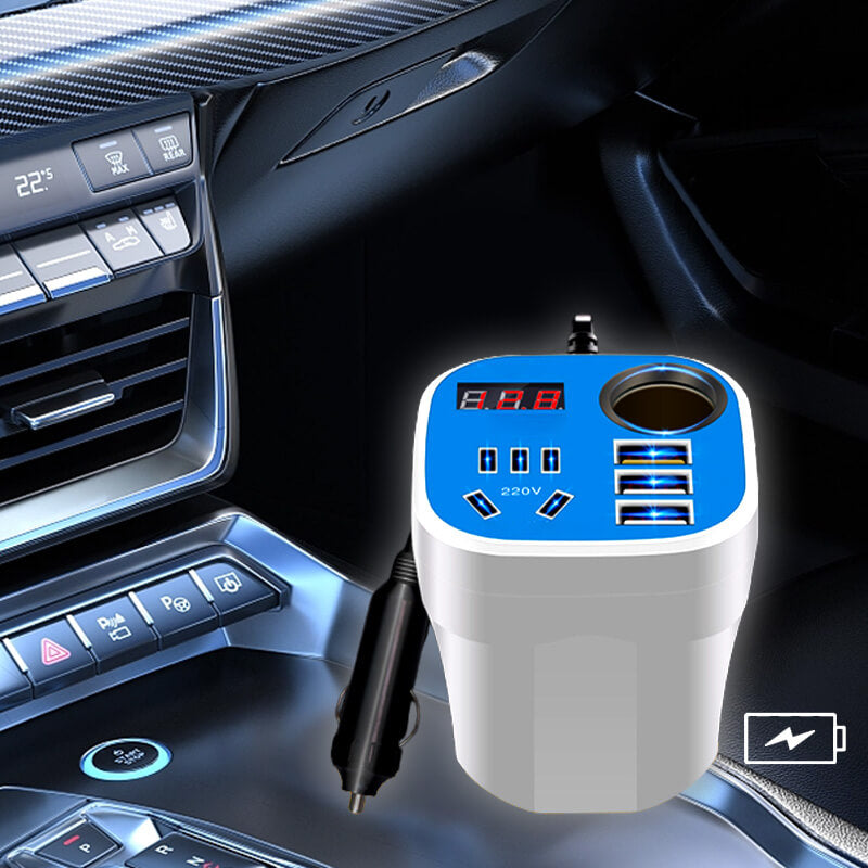 🔥Time-limited special offer💕🚗Car mounted cup type inverter converter QC charger（50%）🔥-5