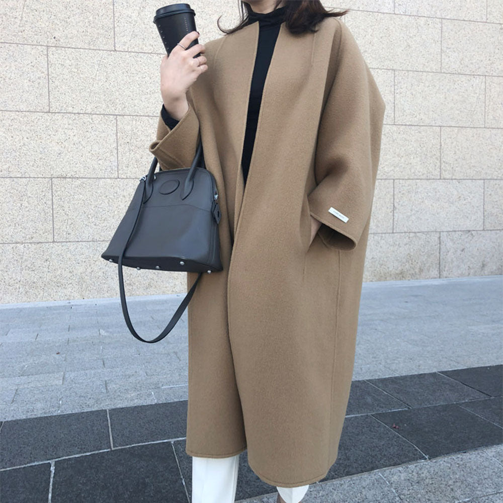 Best Gift-Winter Women's Elegant Fashion Solid Color Long Coat-2